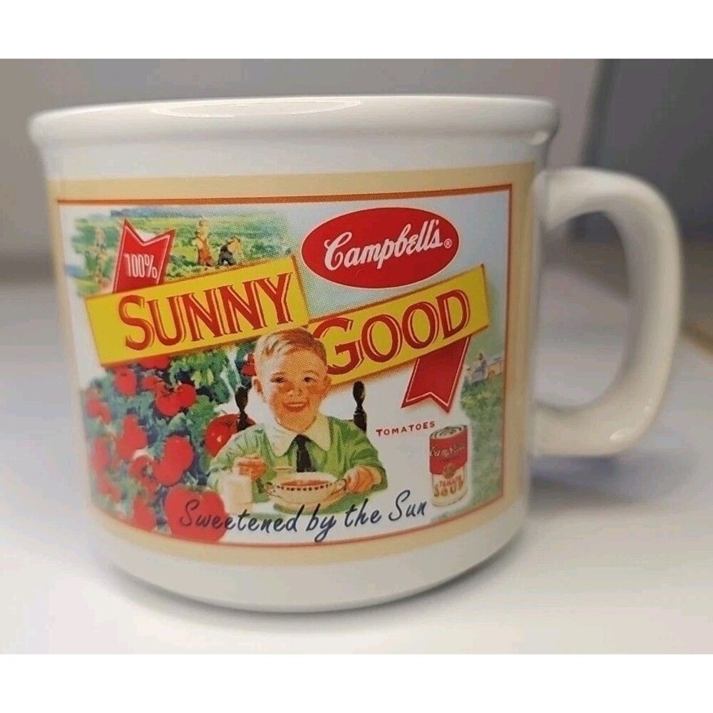 Campbell's Soup Bowl Tomato Soup Mug Cup 2005 Collectible 14oz Dohble Sided